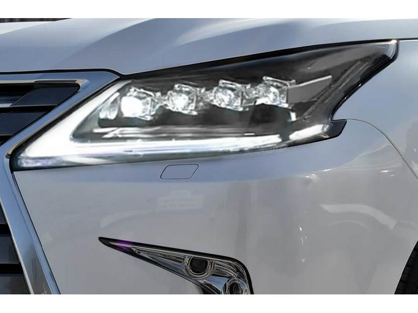 Улучшенная сборка фар для Lexus LX570 2016-2019 годов с LED-линзами, дневными ходовыми огнями (ДХО) и динамическими указателями поворота