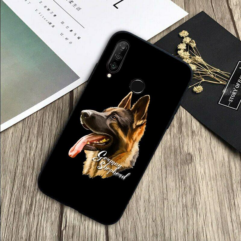 German Shepherd Dog Cartoon For Huawei Nova 11 9 10 SE Y70 Y60 Y90 Y61 Y91 Y73 Y72 12i 11i 8i P30 P40 Lite P60 Pro Case
