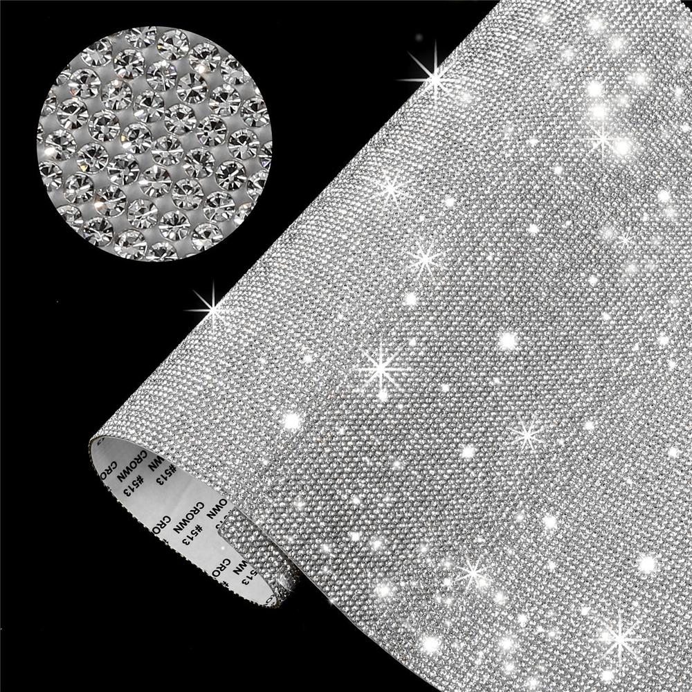 Car Decoration Home Decor Gifts Rhinestone Sheet Crystal Sticker Bling Paster Glitter Trim Applique