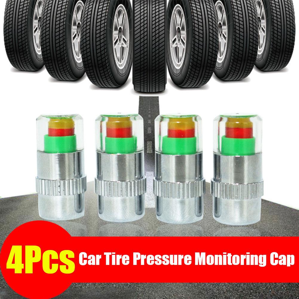 4 шт. Индикатор давления в шинах автомобиля, манометр для шин, индикатор оповещения, мониторинг крышки клапана, датчик внешнего обнаружения клапана