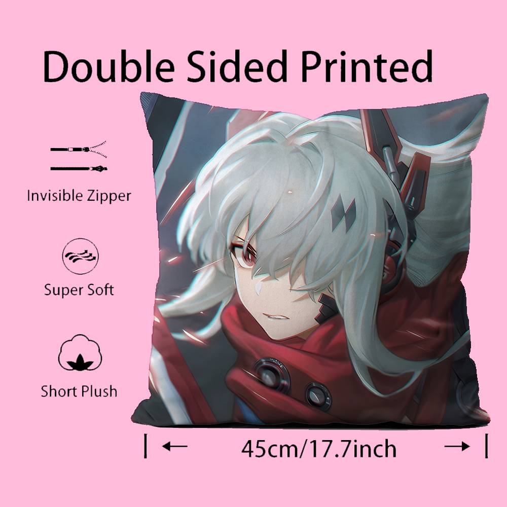 P-Punishing G-Gray R-Raven Pillow Case Comfort Sofa Bed Silky Elegant Invisible Zipper Custom Decorative Cushion Cover