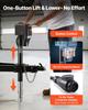 Electric Trailer Jack, 2268 kg Capacity, Electric Power Tongue Jack with Waterproof Protective Cover & LED Light for Travel Trailer, Camper, RV,