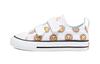 Кеды Chuck Taylor All Star Низкие Низкие Скейтбордические Белые Желтые Для Младенцев и Малышей 770703C