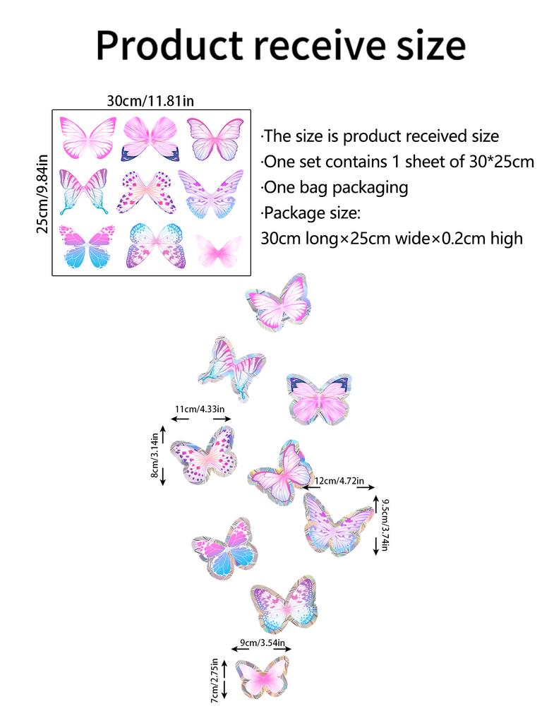 Rainbow Daisy Dandelion Lotus Mermaid Sunshine Colorful Double Sided Static Sticker Glass Window Sticker Xc