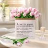 30Pcs Fake Tulips Artificial Flowers with Stems Faux Tulips Bouquet Real Touch Flower for Wedding Home Kitchen Spring Easter Mother's Day