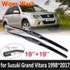 Автомобильные щетки стеклоочистителя для Suzuki Grand Vitara 1998 ~ 2017 2016 2015 2014 2013 2012 2011 2010 передние дворники автомобиля