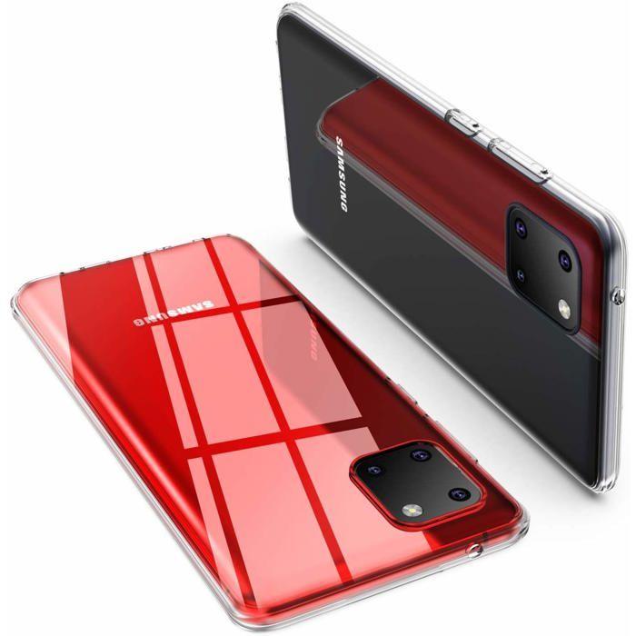 Coque et tour de cou pour Samsung Galaxy Note 10 Lite - TPU Souple Transparent Cordon Noir réglable Phonillico®