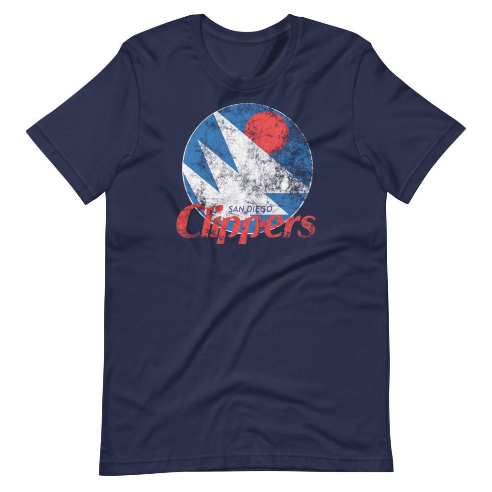SAN DIEGO CLIPPERS Distressed 70s Vintage Style Tee Short-Sleeve Unisex T-Shirt