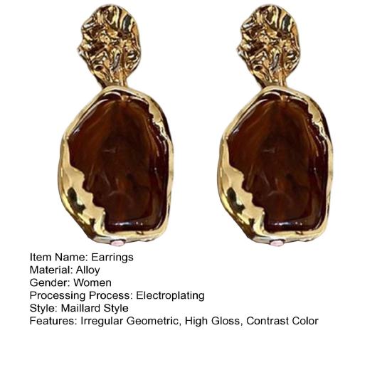 1 пара женских висячих сережек неправильной геометрии, серьги-капли, глянцевые мраморные серьги для вечеринки, свидания, банкета, украшения для ушей из сплава