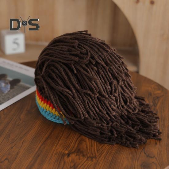 Новое поступление, шапка-парик раста унисекс, хип-хоп, плетеная, шапка-бини для вечеринки в стиле косплея, шапка ручной работы Ямайка, дреды в стиле регги, парик с африканскими корнями