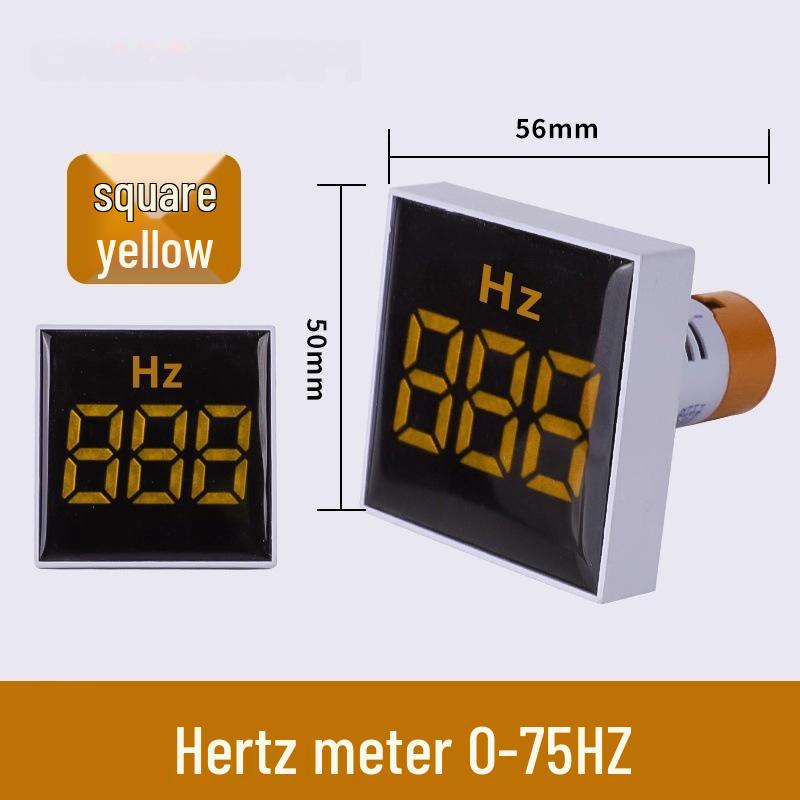 22mm Dual Display LED Voltage Current Frequency Meter - Round/Square