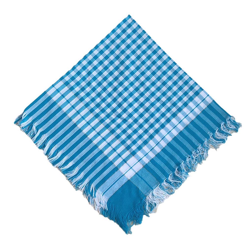 Winter Popular Rural Pattern Headwrap for Adult Unisex Fashion Checked Fringed Headcover Breathable Bandanas All Age