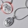 925 Silver Miracle Patch Mary Jesus Long Necklace