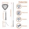 4Pcs Poultry Catcher Tools Stainless Steel Telescopic Chicken Grabber Pole & Small Chicken Catching Net Outdoor Bird Catcher