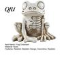 Unique Horror Theme Collectibles Halloween Skeleton Frog Figurine, Resin Animal Bone Statue for Bar Haunted Gothic Home Ornaments House, Spooky Decor