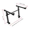 Keyboard Stand, 2-Tier Keyboard Stand Extension Adapter, Digital Piano Accessory, Universal for X-Style Keyboard Stands, Adjustable Width from 16.5" T