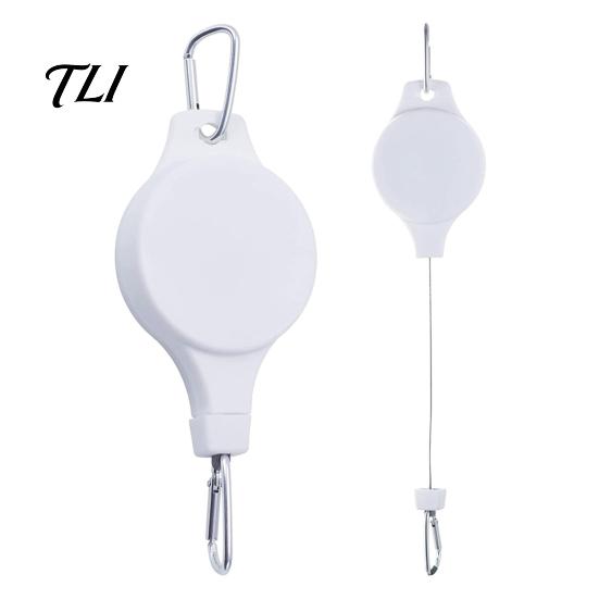 Retractable Plant Pulley Hanger Hanger, Adjustable Ceiling Hook, Heavy Duty Hook for Indoor Hanging Garden Baskets, Bird Feeders Wind Chimes