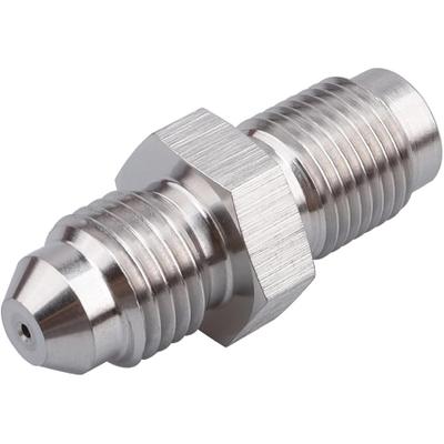 AC PERFORMANCE Перевернутая развальцовка 7/16 X 24 на наружный -4 AN Рестриктор " 1 мм " Нержавеющая сталь (Подача масла на турбину Garrett)