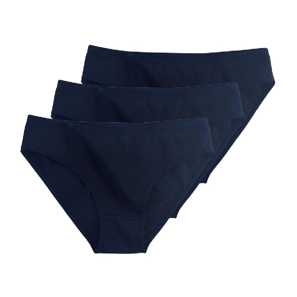 3 шт. женское нижнее белье со средней талией, трусы, нижнее белье, большие трусики для девочек, однотонные трусы