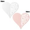 50 шт. в форме сердца, свадебные полые именные карточки для украшения стола с бокалами для вина