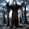 Костюм демона-призрака на Хэллоуин для мужчин и женщин для взрослых, черный крик смерти, демон, мрачный жнец, косплей, одежда с маской, игровые костюмы