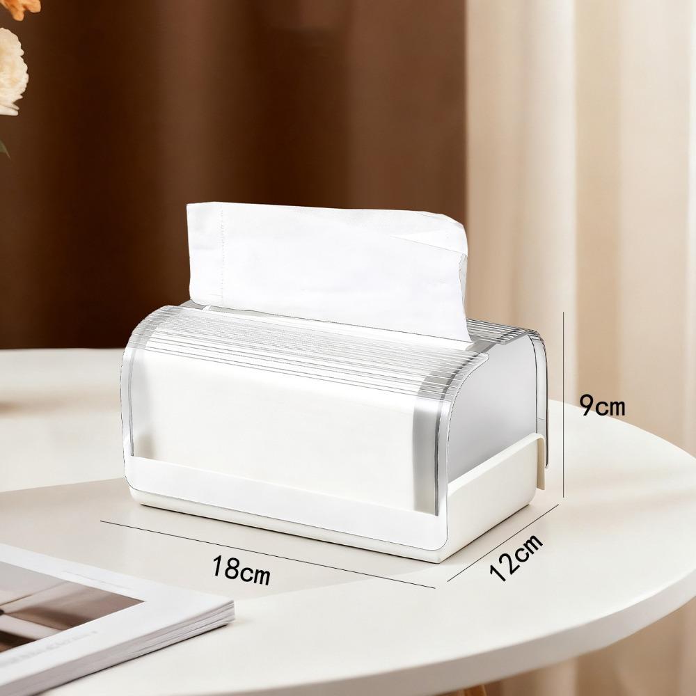 Spring Support Napkin Holder Luxury Design Paper Box Portable Clear Tissue Box  Office
