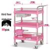 Three-Layer Hospital Cart with Drawer - Silent, Plastic Postpartum Center Trolley
