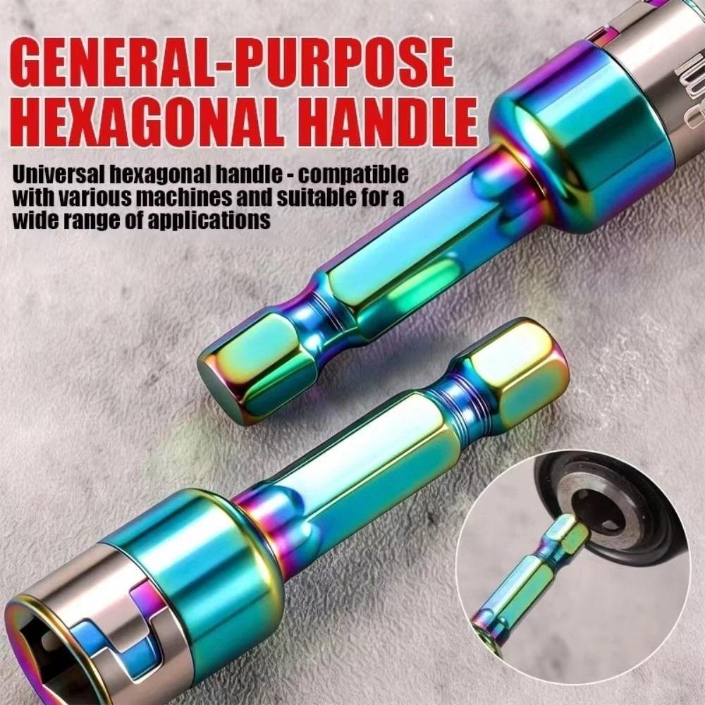 8pcs 8 Pieces Hex Shank Socket 8mm Size Socket Adapter Accessories Nut Screwdriver Home Maintenance