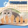Перчатки на мизинцы для игры и ласки кошек, резиновые перчатки для массажа левой и правой мизинцев, забавные маленькие игрушки
