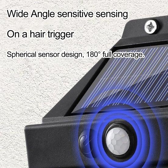 Настенные светильники на солнечных батареях, уличный настенный светильник с 3 режимами освещения, датчик движения