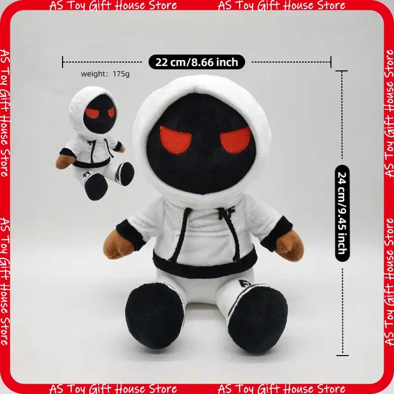 Foltyn Family Roblox Plush Toy White Hooded Stuffed Figure Game Peripheral Soft Plush Doll Gift For Game Fans Room Decor