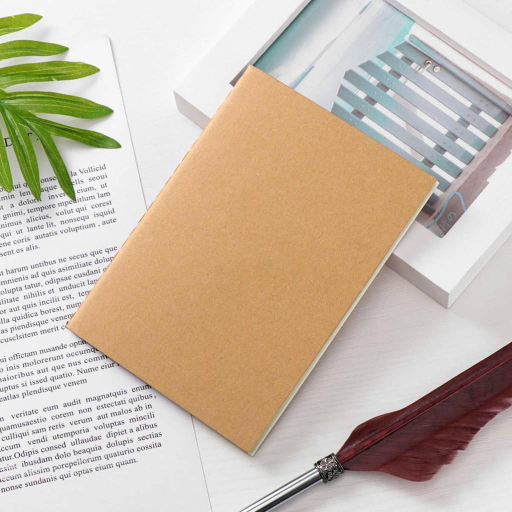 NUOLUX Blank A6 Perfect for Memo Craft Antique Blank 12 Pocket 14x10cm Notebook, Pads, Diaries, Memorials, Style, Pages, A6, Sizes,