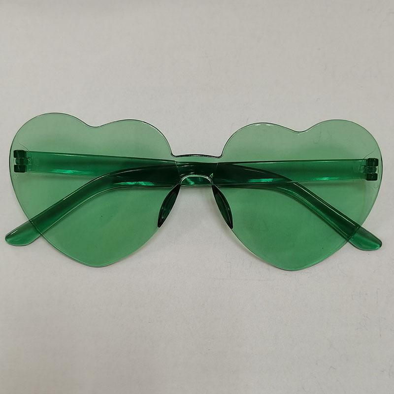 2817 Солнцезащитные очки Peach Heart Солнцезащитные очки Love Jelly Без оправы Очки в форме сердца из цельного куска Ослепительные цветные очки