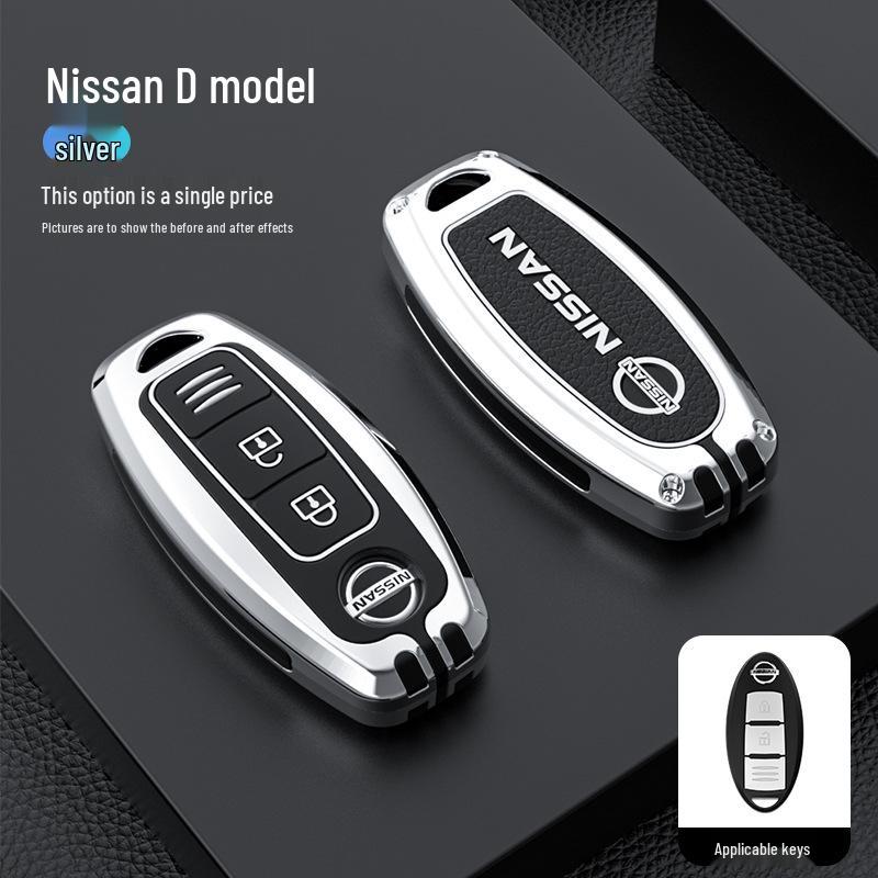 Чехол для ключа Nissan: Подходит для моделей Sylphy, Teana, X-Trail, Tiida, Terra, Murano и New Qashqai с застежками