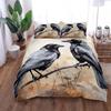 Комплект постельного белья Floral Garden Gothic Raven King Queen Double Full Twin Single Size