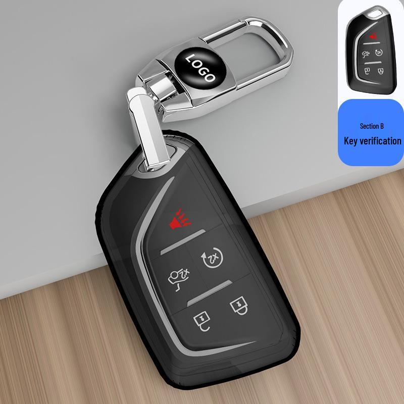 Чехол для ключа Cadillac для XT5, XT4, XT6, CT5, CT6, CT4, XTS, ATSL - Прозрачный корпус