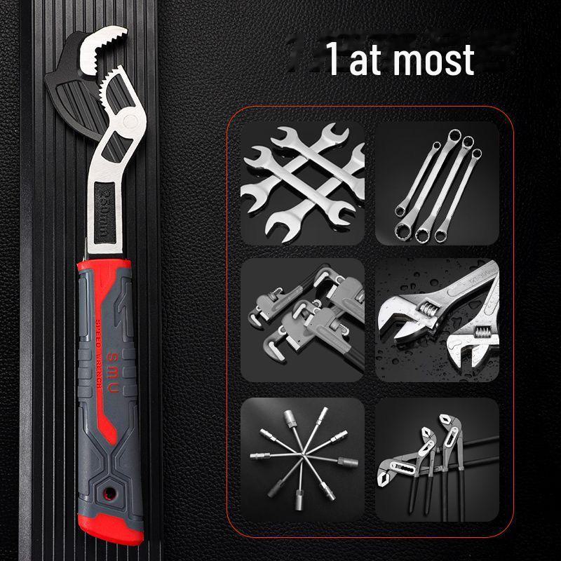 Многофункциональный разводной ключ промышленного класса 10”: Самоблокирующаяся, высокопрочная, хромованадиевая сталь, идеально подходит для использования в ванной комнате.