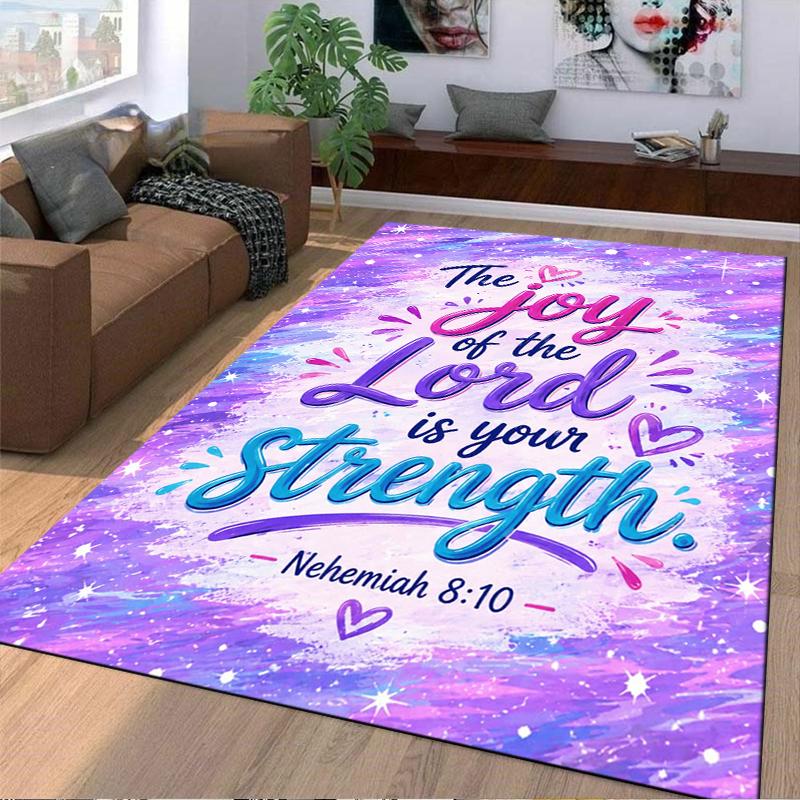 Christian Inspirational carpet Set Purple carpet set (1 duvet cover, 2 pillowcases, duvet not included)