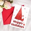 10PCS Christmas Greeting Cards Set with Envelopes, Cartoon Hand-drawn Xmas Cards for Holiday Wishes & Gifts