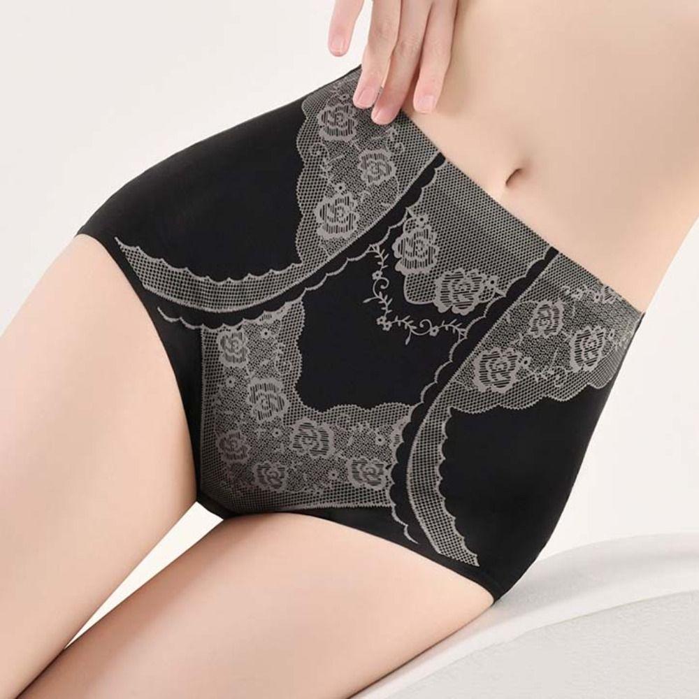 Ice Silk Корректирующее белье для похудения с утягивающим эффектом средней талии Трусы для коррекции фигуры Нижнее белье для ежедневного контроля живота