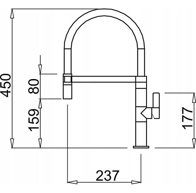 Смеситель Elleci Wave черный Mat 1066-866BD
