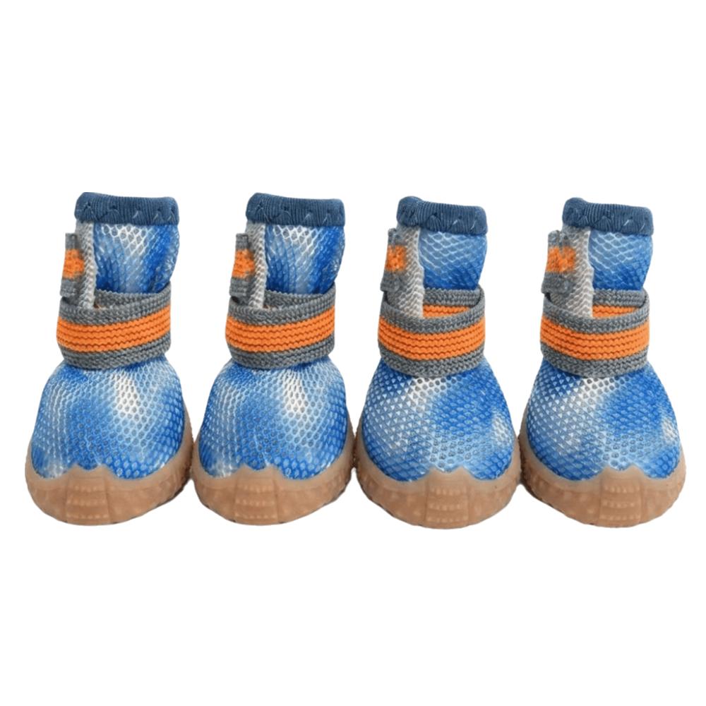 4 pcs/set Wear Resistant Dog Mesh Shoes Breathable Mesh Dog Sneakers Dog Foot Covers  City Walks