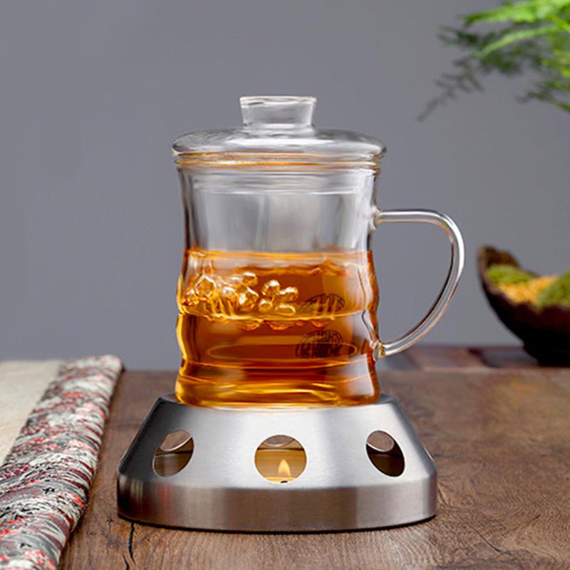 350ML Household Teaware Clear Glass Teacup for Stove Heat Resistant High Temperature Explosion Proof Tea Infuser Green Tea Cups