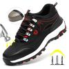Indestructible Safety Shoes For Work Anti Smash Puncture Proof Work Safety Boots Men Durable Rubber Anti-Slip Proof Safety Shoes Construction Boots