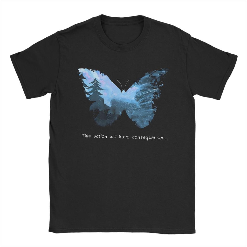 Men Life Is Strange Butterfly T Shirt 100 Cotton Clothing Awesome Short Sleeve Crew Neck Tees Gift Idea TShirts