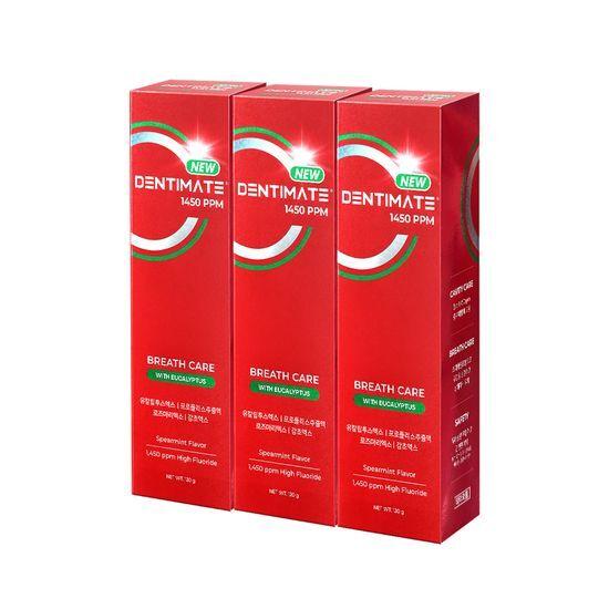 Clio Зубная паста Dentimate New 1450 с высоким содержанием фтора для ухода за дыханием с эвкалиптом 150 г x 6