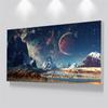 Картины на холсте, Вселенная, звезды, планеты, пейзажные постеры и принты, космическая экзопланета, галактика, настенные художественные картинки для украшения дома