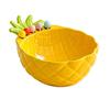 Cream-Style Fruit Serving Plate Reusable Ceramic Fruit Bowl Salad Dessert Bowl  Kitchen Use