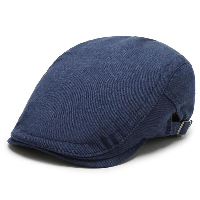 Men's Hat Autumn Winter Outdoor Casual Personal Peaked Cap Women's Retro British Solid Color Light Board Beret