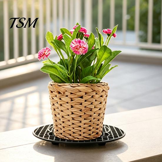 Patio Plant Pot Holders 6Pcs Risers, 8 Inch Round Plastic Bases Elevator Stands, Feet for Indoor Outdoor Flower Pots